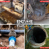 Enzyme Breakdown Plus - Liquid Enzyme Drain Cleaner, Septic & Grease Trap Cleaner