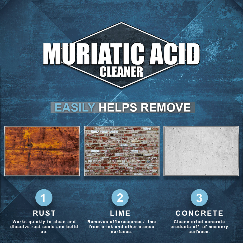 Muriatic Acid Cleaner Dissolves Rust Lime Minerals Scale Carbona Citywide Direct