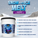 Calcium Chloride Blend - Snow & Ice Melt, Hygroscopic Formula, Environmentally Friendly, Fast Acting