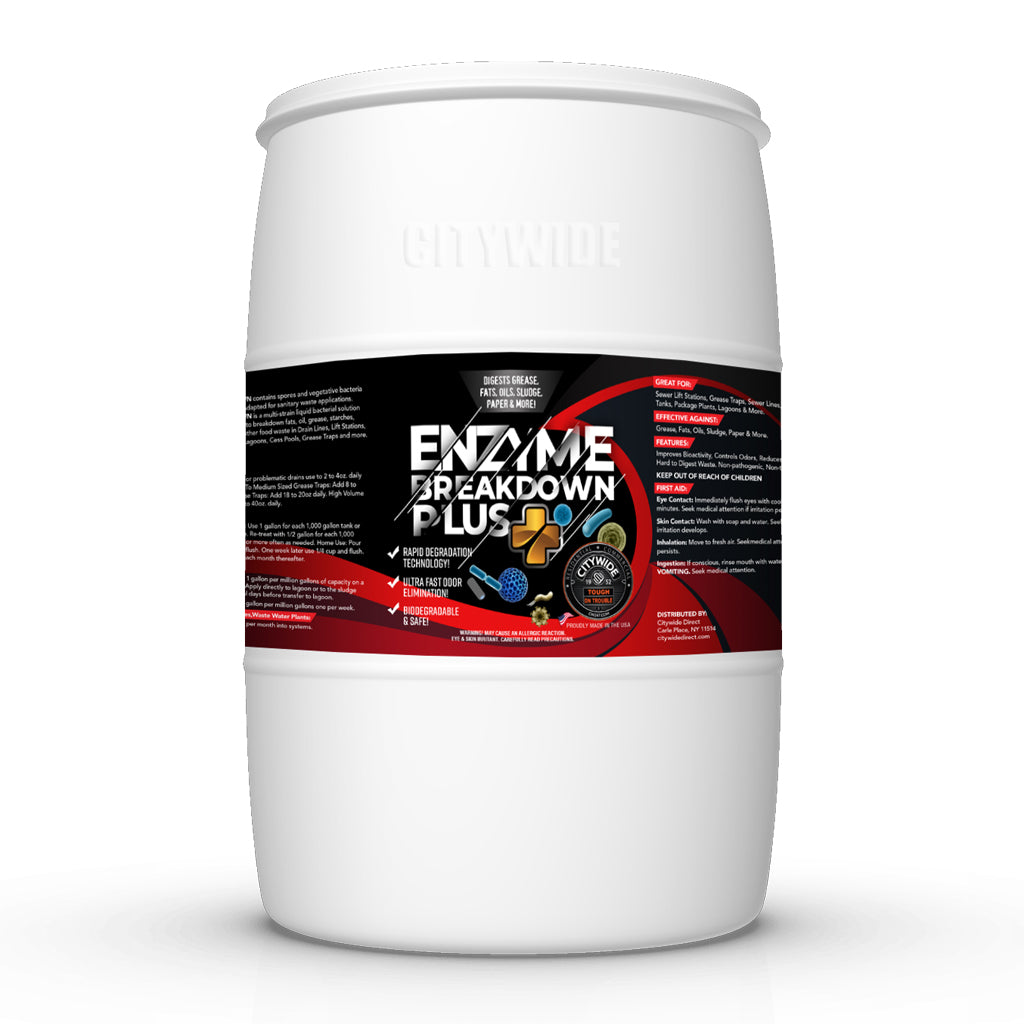 Breakdown Cleaner Label Liquid Enzyme Drain Cleaner | Grease Trap & Septic Cleaner – Citywide ...