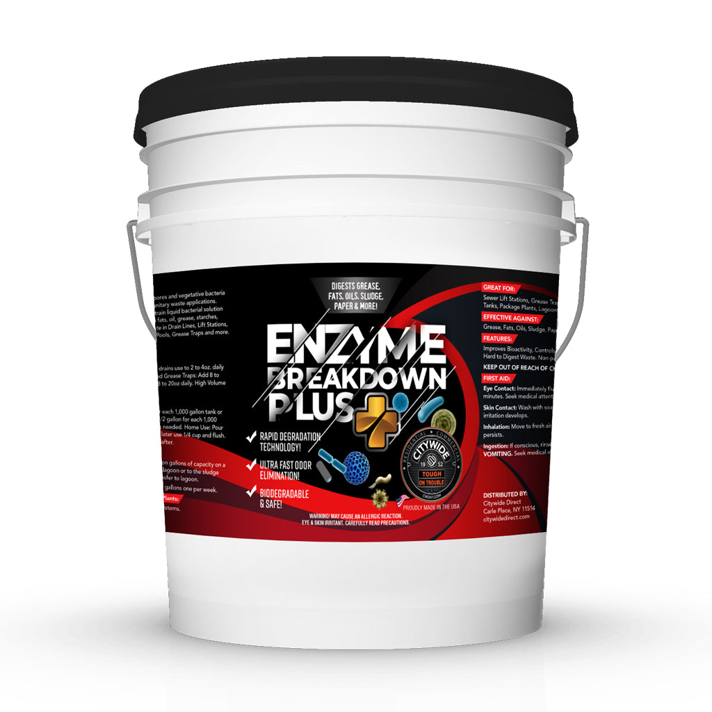 Breakdown Cleaner Label Liquid Enzyme Drain Cleaner | Grease Trap & Septic Cleaner – Citywide ...